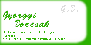 gyorgyi dorcsak business card