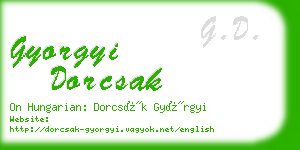 gyorgyi dorcsak business card